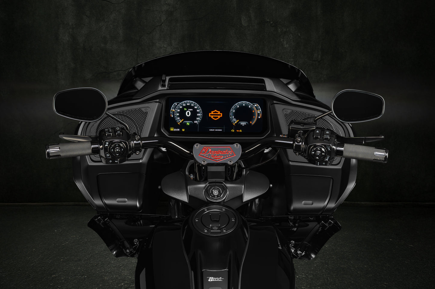 Big Daddy 1 1/2  Pullback Riser & Low Bend Moto Bar Combination for 2023 CVO & 2024-2026 Road Glide Models (Redline Red)