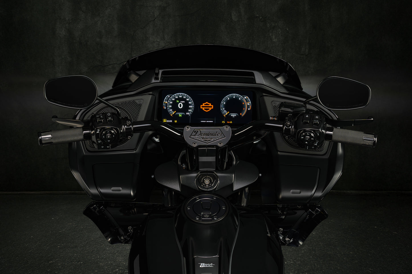 Big Daddy 1 1/2 Pullback Riser & Mid Bend Moto Bar Combination for 2023 CVO & 2024-2026 Road Glide Models (Gloss Black)
