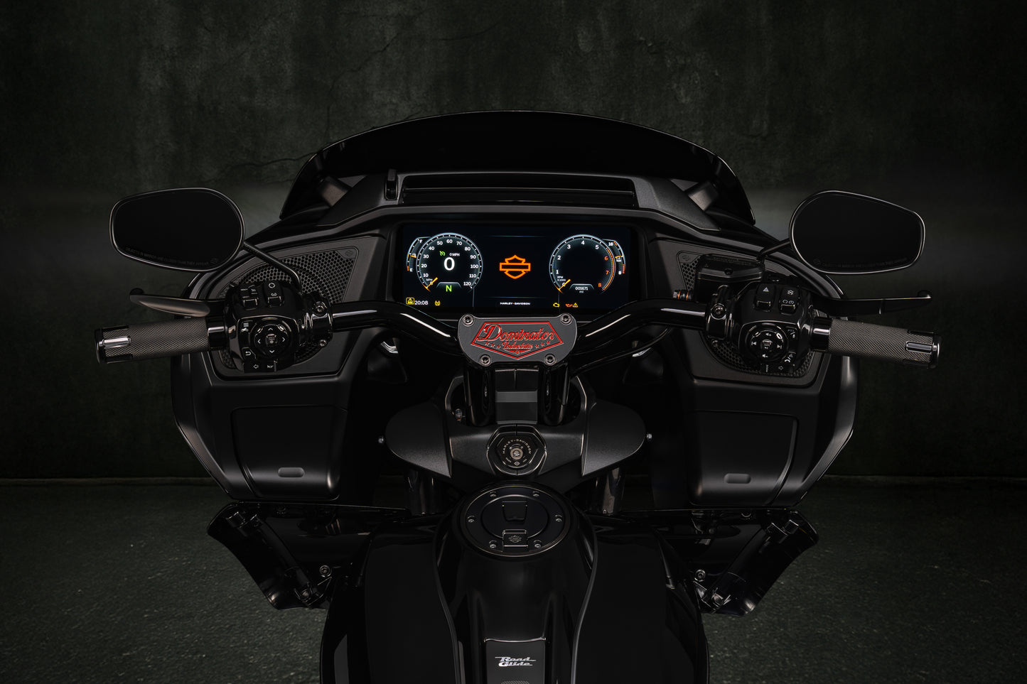 Big Daddy 1 1/2  Pullback Riser & Low Bend Moto Bar Combination for 2023 CVO & 2024-2026 Road Glide Models (Redline Red)