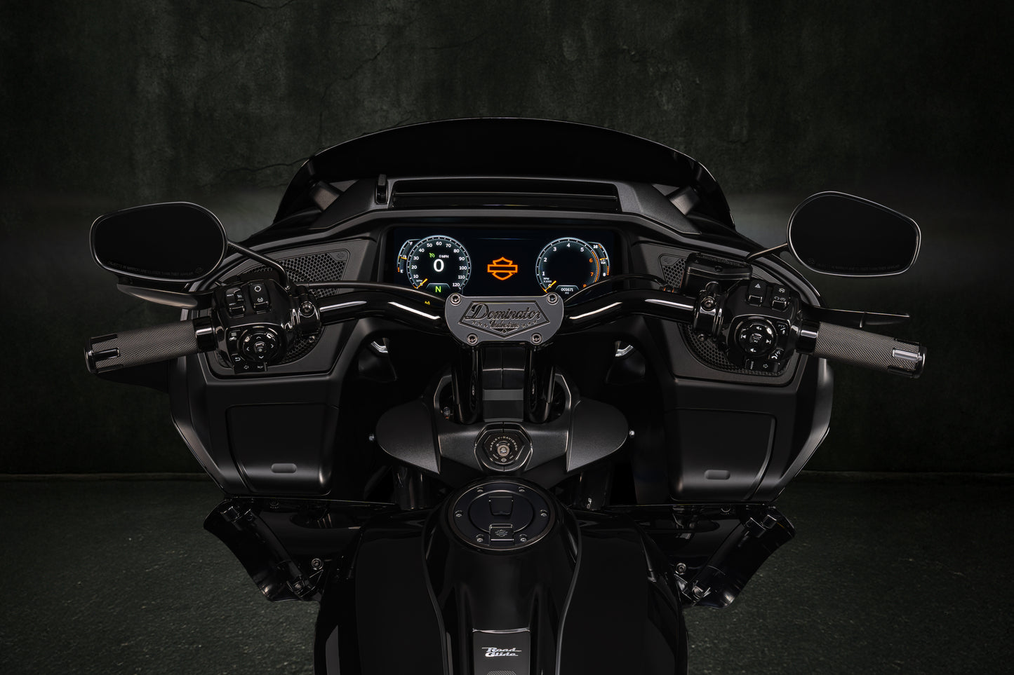 Big Daddy 1 1/2 Pullback Riser & Low Bend Moto Bar Combination for 2023 CVO & 2024-2026 Road Glide Models (Gloss Black)