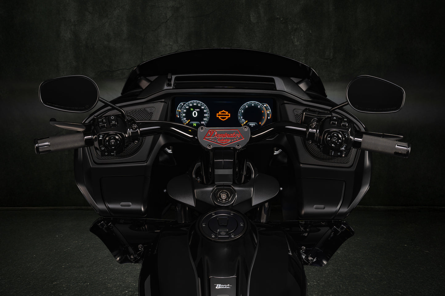 Big Daddy 1 1/2  Pullback Riser & Low Bend Moto Bar Combination for 2023 CVO & 2024-2026 Road Glide Models (Redline Red)