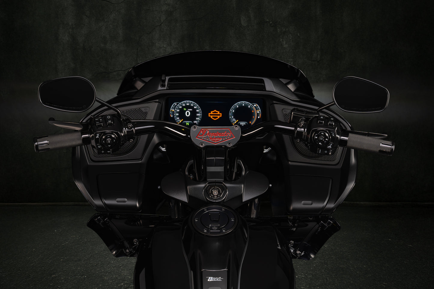 Big Daddy 1 1/2  Pullback Riser & Low Bend Moto Bar Combination for 2023 CVO & 2024-2026 Road Glide Models (Redline Red)