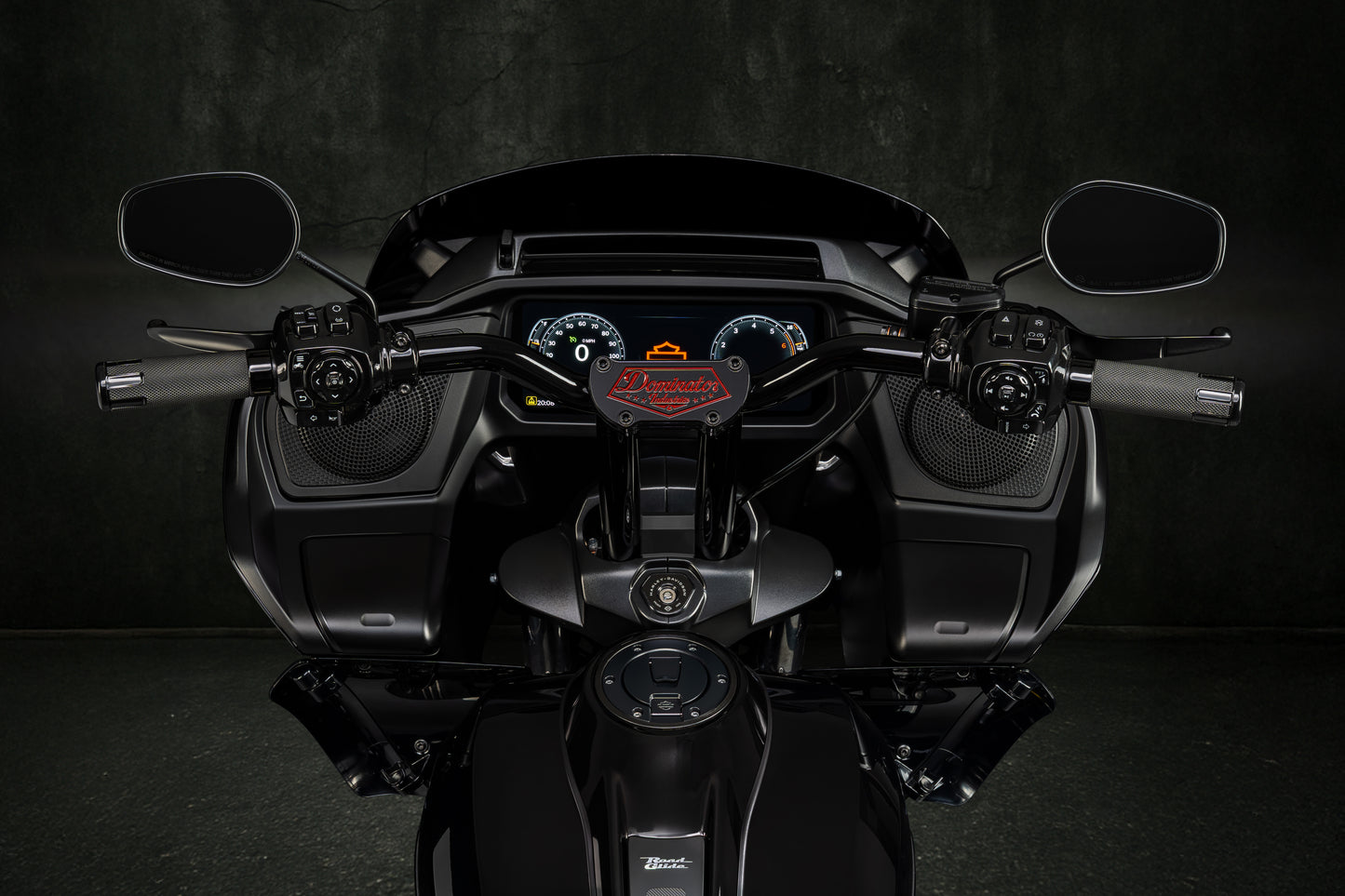 Big Daddy 1 1/2  Pullback Riser & Low Bend Moto Bar Combination for 2023 CVO & 2024-2026 Road Glide Models (Redline Red)