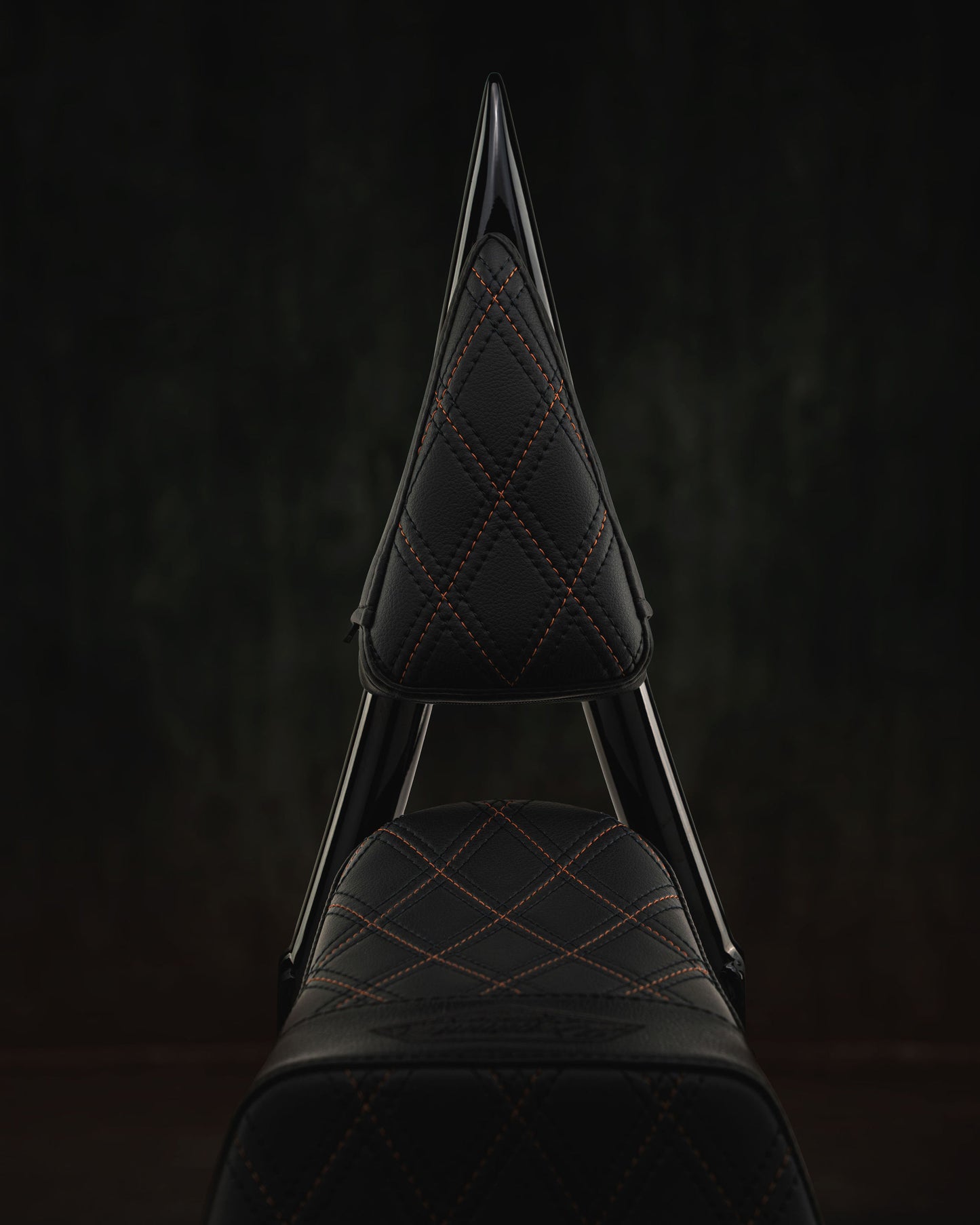 Bronze Stitch, Triple Diamond™, 2-Up Saddle & Diablo Sissy Bar with 100% Matching Triple Diamond™ Back Rest Pad! Fits 2020-2025 Low Rider S & ST