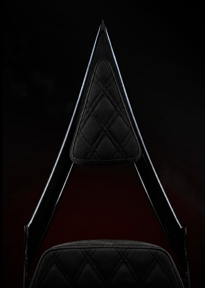 Signature Suede Double Diamond Saddle with Matching Sissy Bar Combo for the 2020-2026 Low Rider S & ST