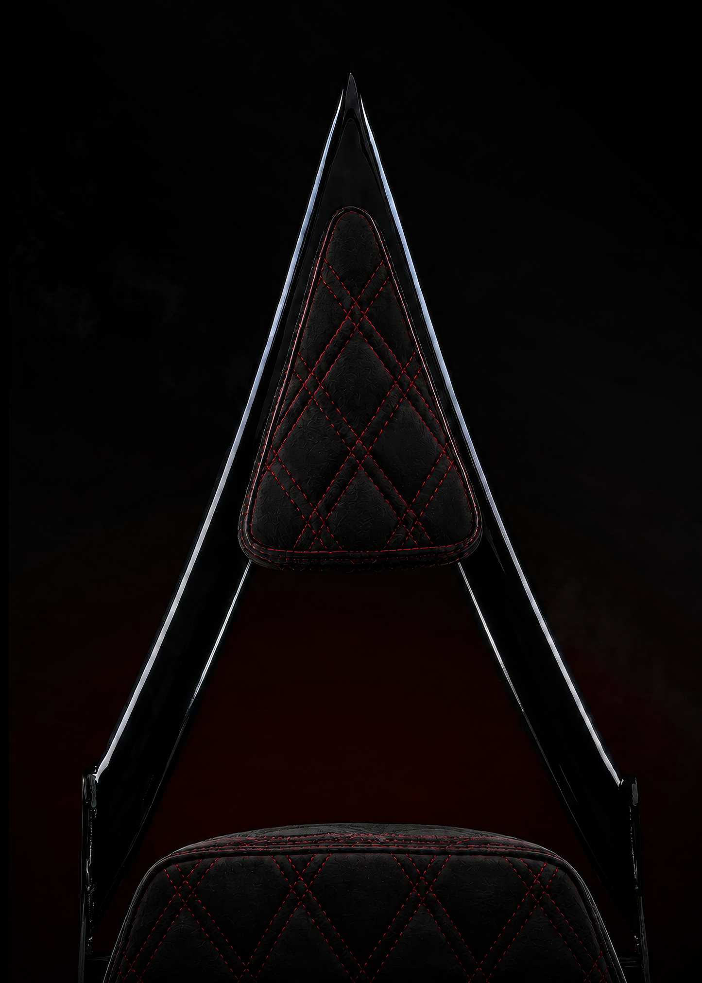 Signature Suede Double Diamond Saddle with Matching Sissy Bar Combo for the 2020-2026 Low Rider S & ST