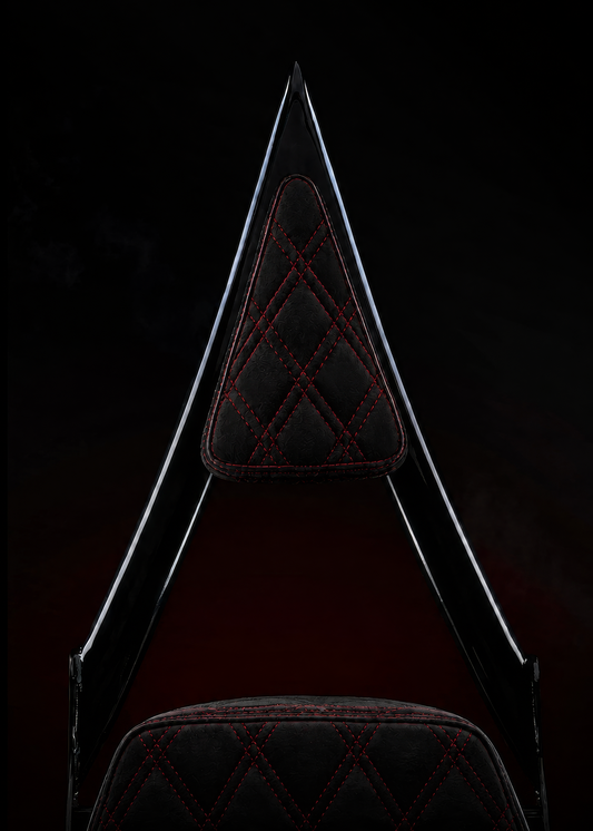 Signature Suede Diablo Sissy Bar with Double Diamond Backrest Pad (For Touring Models)