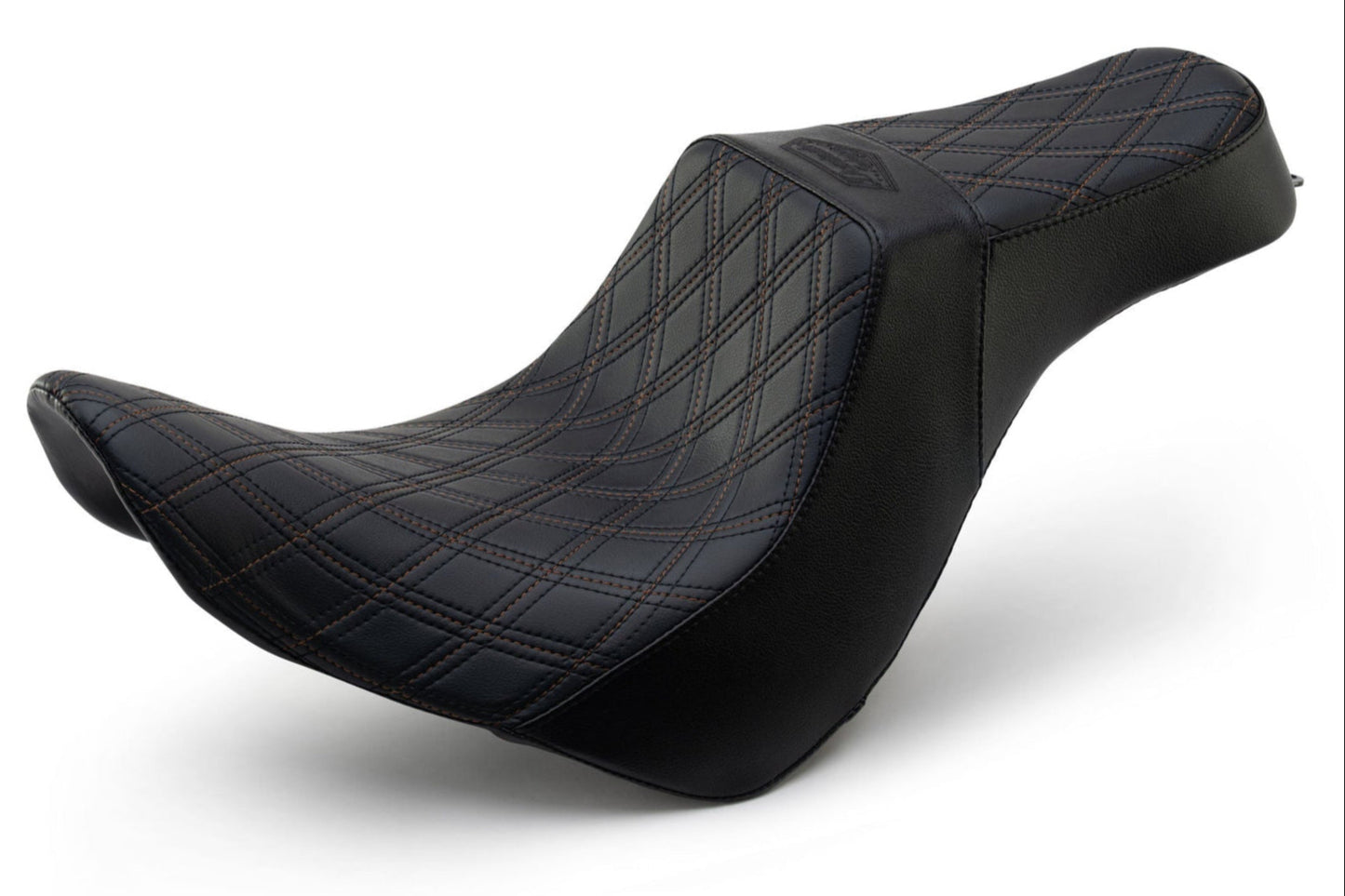 Bronze Stitch, Triple Diamond™, 2-Up Saddle & Diablo Sissy Bar with 100% Matching Triple Diamond™ Back Rest Pad! Fits 2020-2025 Low Rider S & ST