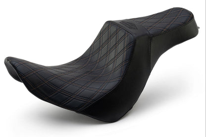 Bronze Stitch, Triple Diamond™, 2-Up Saddle & Diablo Sissy Bar with 100% Matching Triple Diamond™ Back Rest Pad! Fits 2020-2025 Low Rider S & ST