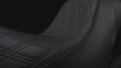 Our Diablo Sissy Bar with Triple Diamond Backrest Pad! (For Touring Models)