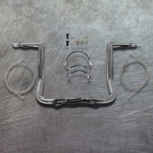 Street Glide Complete All In One Miter Ape Hanger Kit. (10" Classic Chrome)