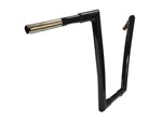 Miter Cut Ape Hanger Bars, 1 1/4 Inch Diameter, 10 Inch Rise, Gloss Black