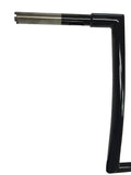 Miter Cut Ape Hanger Bars, 1 1/4 Inch Diameter, 10 Inch Rise, Gloss Black