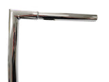 Miter Cut Ape Hanger Bars, 1 1/4 Inch Diameter, 12 Inch Rise, Chrome