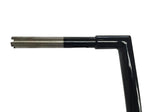 Miter Cut Ape Hanger Bars, 1 1/4 Inch Diameter, 14 Inch Rise, Gloss Black