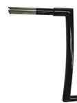 Miter Cut Ape Hanger Bars, 1 1/4 Inch Diameter, 16 Inch Rise, Gloss Black