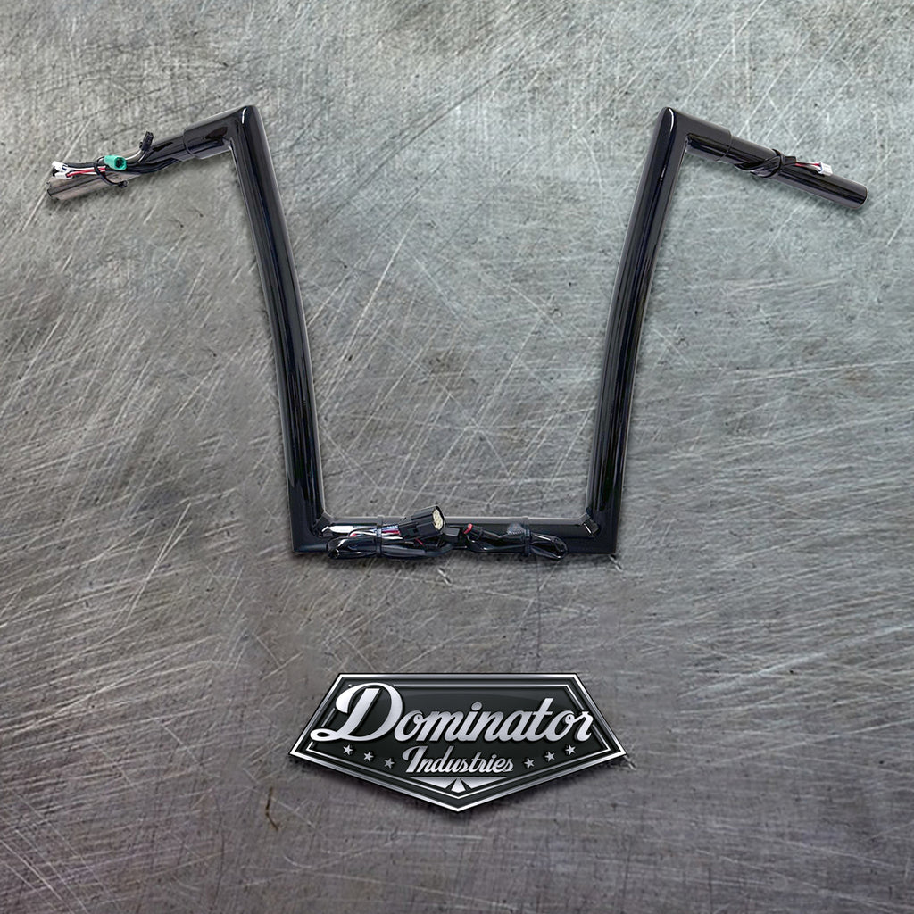  PREWIRED DOMINATOR INDUSTRIES 12” BLACK MEATHOOK APES FOR 2011  & NEWER SPORTSTER AND SOFTAIL MODELS : Automotive