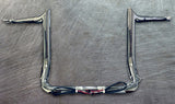 Pre-Wired 14" Big Daddy 1 ½" Meathook Monkey Bagger Bars Chrome Fits 2014-2022 Models
