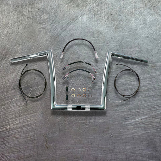 Road Glide & Special, 2015 & Up, Complete All In One Miter Ape Kit. (10" Classic Chrome)