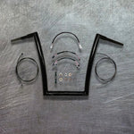 Road King Special Complete All In One Miter Cut Ape Hanger Kit.(14")