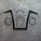 Road King Special Complete All In One Miter Cut Ape Hanger Kit.(14")